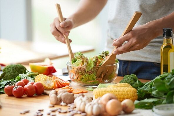 kuhanje salate od povrća za prostatitis